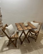 میز و صندلی تاشو چوبی مسافرتی