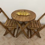 میز و صندلی تاشو گرد قطر 60