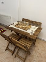 میز و صندلی تاشو چوبی 4 نفره - تصویر 3