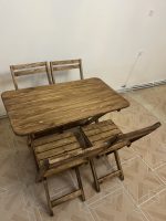 میز و صندلی تاشو 4 نفره با چهار صندلی پشت دار - تصویر 4