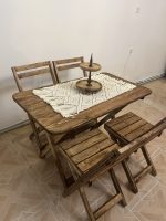 میز و صندلی تاشو 4 نفره با چهار صندلی پشت دار - تصویر 3