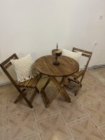 میز و صندلی دو نفره تاشو گرد قطر 70 - تصویر 3