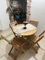 میز و صندلی تاشو 4 نفره گرد