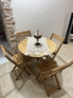 میز و صندلی تاشو 4 نفره گرد - تصویر 4