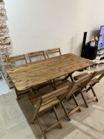 میز و صندلی تاشو چوبی 6 نفره با صندلی پشت دار - تصویر 2